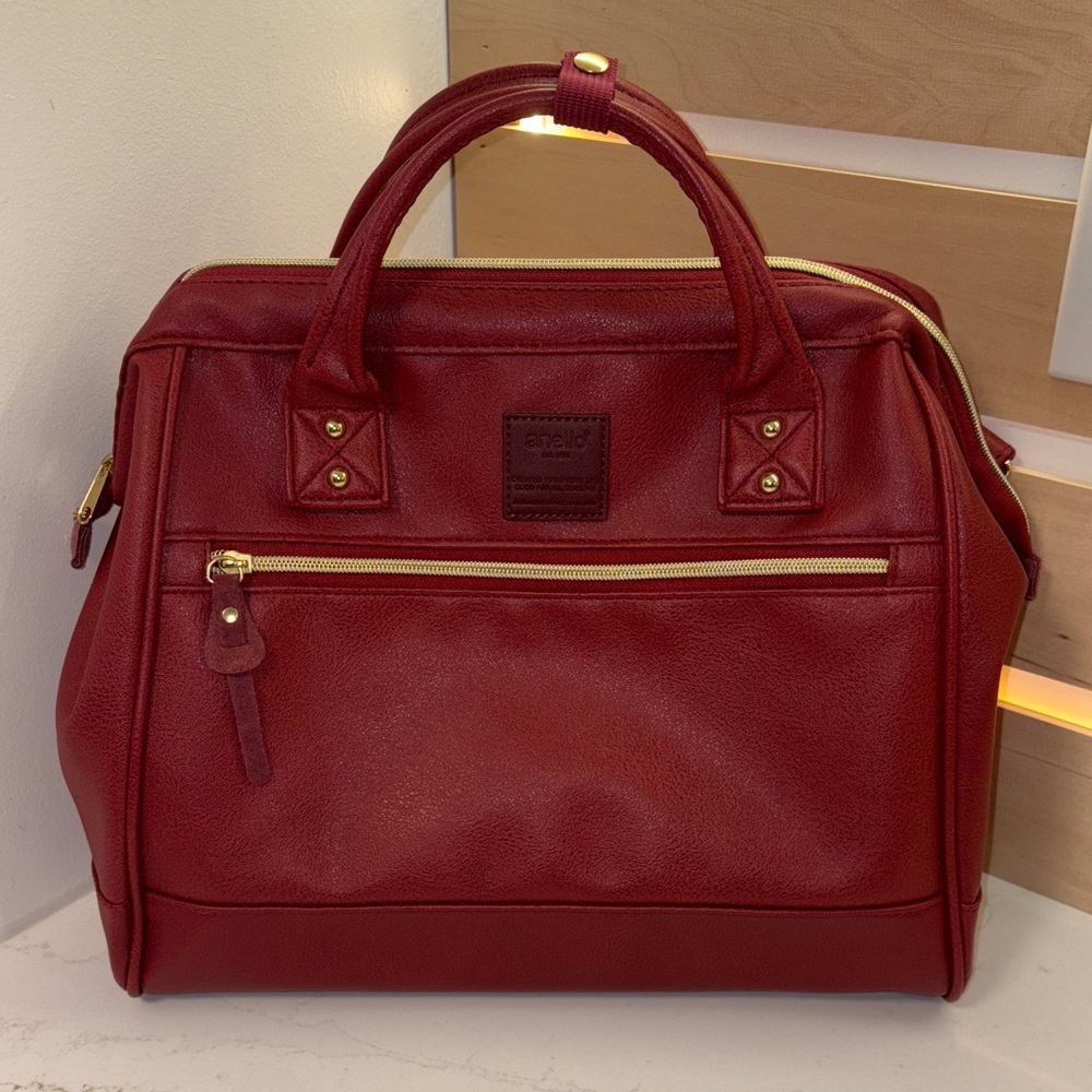ANELLO Handbag Satchel Red